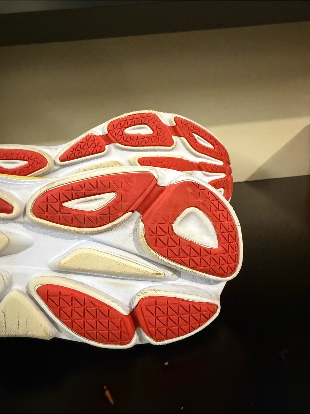 Hoka Men's Gray and Yellow Running Sneakers - Picture 9 of 9